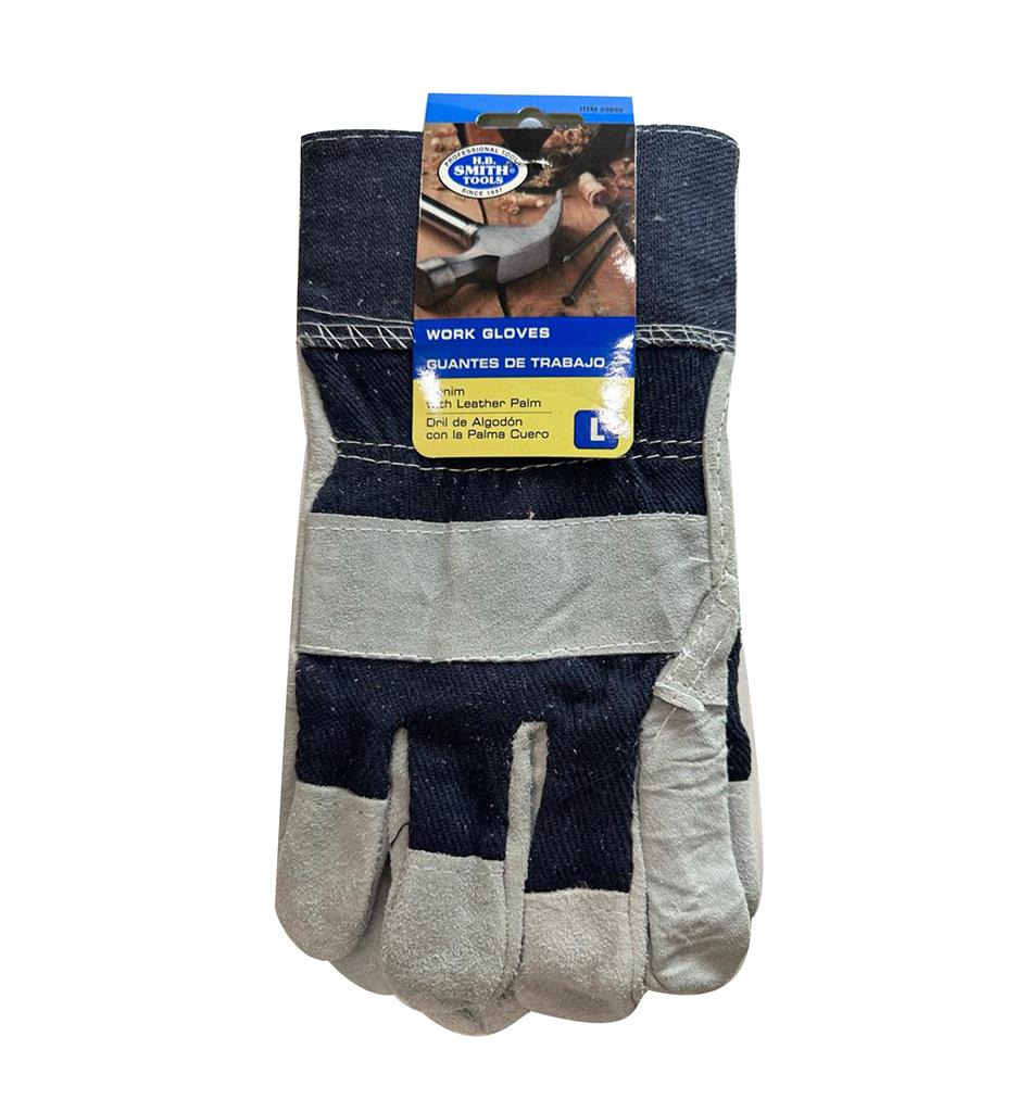 WORK GLOVES LEATHER PALM L (909X)