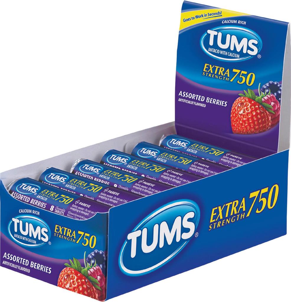 TUMS SINGLE EX A/BERRIES 12/8's