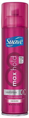SUAVE HAIR SPRAY 8 MAX UNSCENTED 11oz
