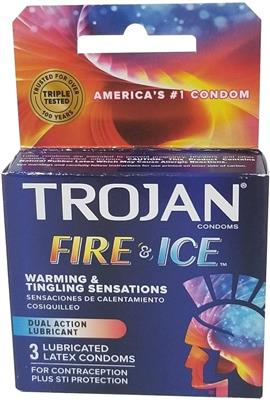 CONDONES TROJAN FIRE & ICE  6/3's