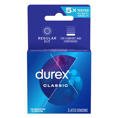 CONDONES DUREX CLASSIC 6/3's