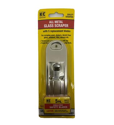 GLASS SCRAPER ALL METAL W/5 BLADES (79001)