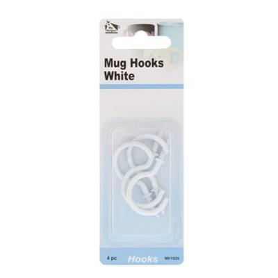MUG HOOKS WHITE 1-1/4" 5/4PK (MH1020)