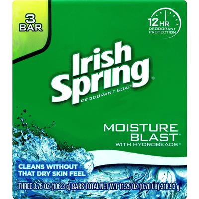 IRISH SPRING MOISTURE BLAST 18/3/3.75oz