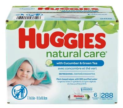 HUGG B/WP NATURAL CARE CUCUMBER 6/48ct