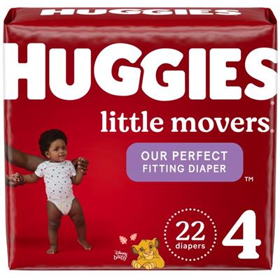 HUGGIES JUMBO #4 LITTLE MOVERS 4/22's