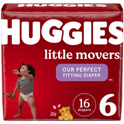HUGGIES JUMBO #6 LITTLE MOVERS 4/16's