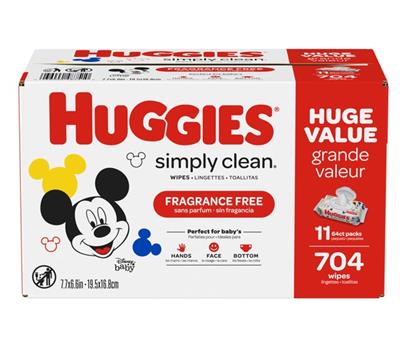 HUGG B/WP BIG PACK SIMPLY CLEAN 11/64ct (704ct)