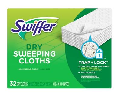 SWIFFER DRY CLOTHS UNCENTED 4/32ct