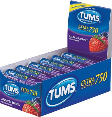 TUMS SINGLE EX A/BERRIES 12/8's