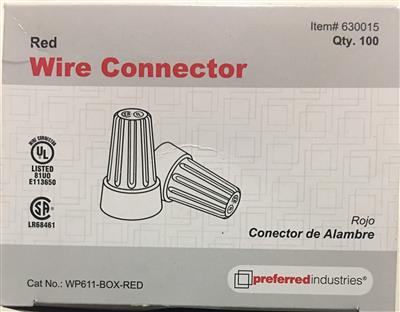 WIRE CONNECTOR RED 100ct