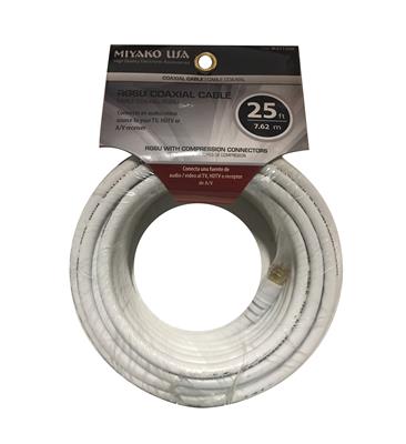 *CABLE COAXIAL TV 25ft (M-217-256)
