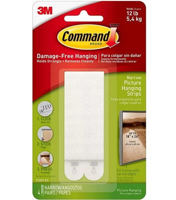 3M COMMAND PICTURE HANGING STRIPS 4 PAIRS