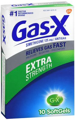 GAS X SOFTGELS 10's