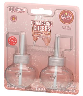 GLADE PLUG-INS REFILL CHAMPAGNE CHEERS 6/2pk