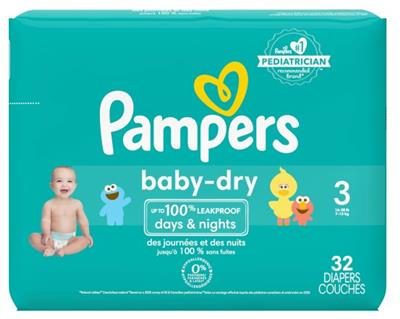 PAMPERS JUMBO SIZE 3 4/32's